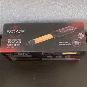 CHI cordless Curling Iron with Black and Red Design